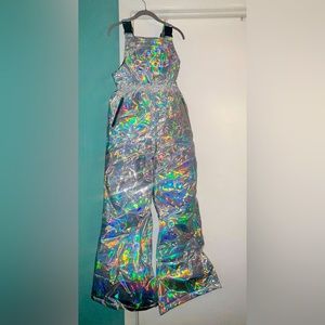 holographic ski bib size Medium #CLUBXX